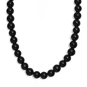 Shungite 200.00 ctw Beaded Necklace in Platinum Bond 20 Inches
