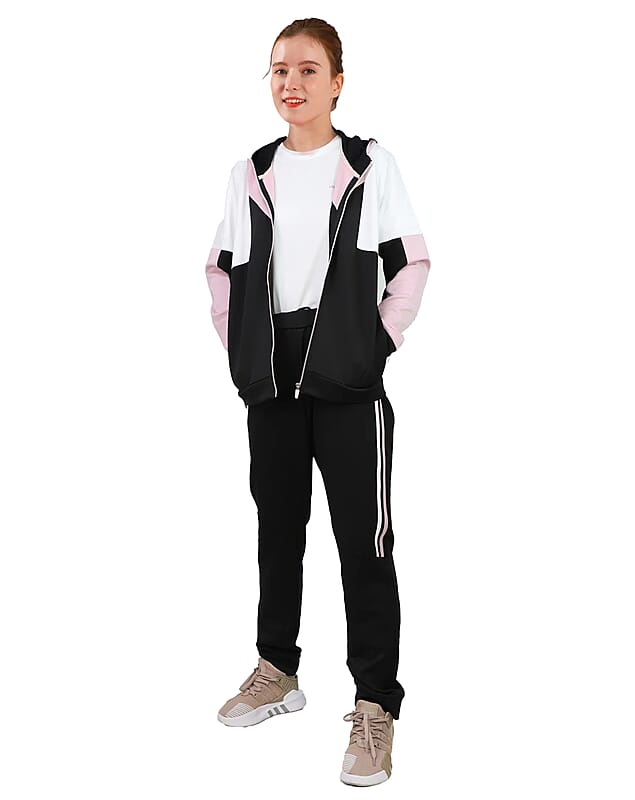 HANTON Black Athletic Jogger Set - S
