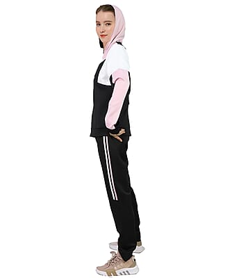 HANTON Black Athletic Jogger Set - S