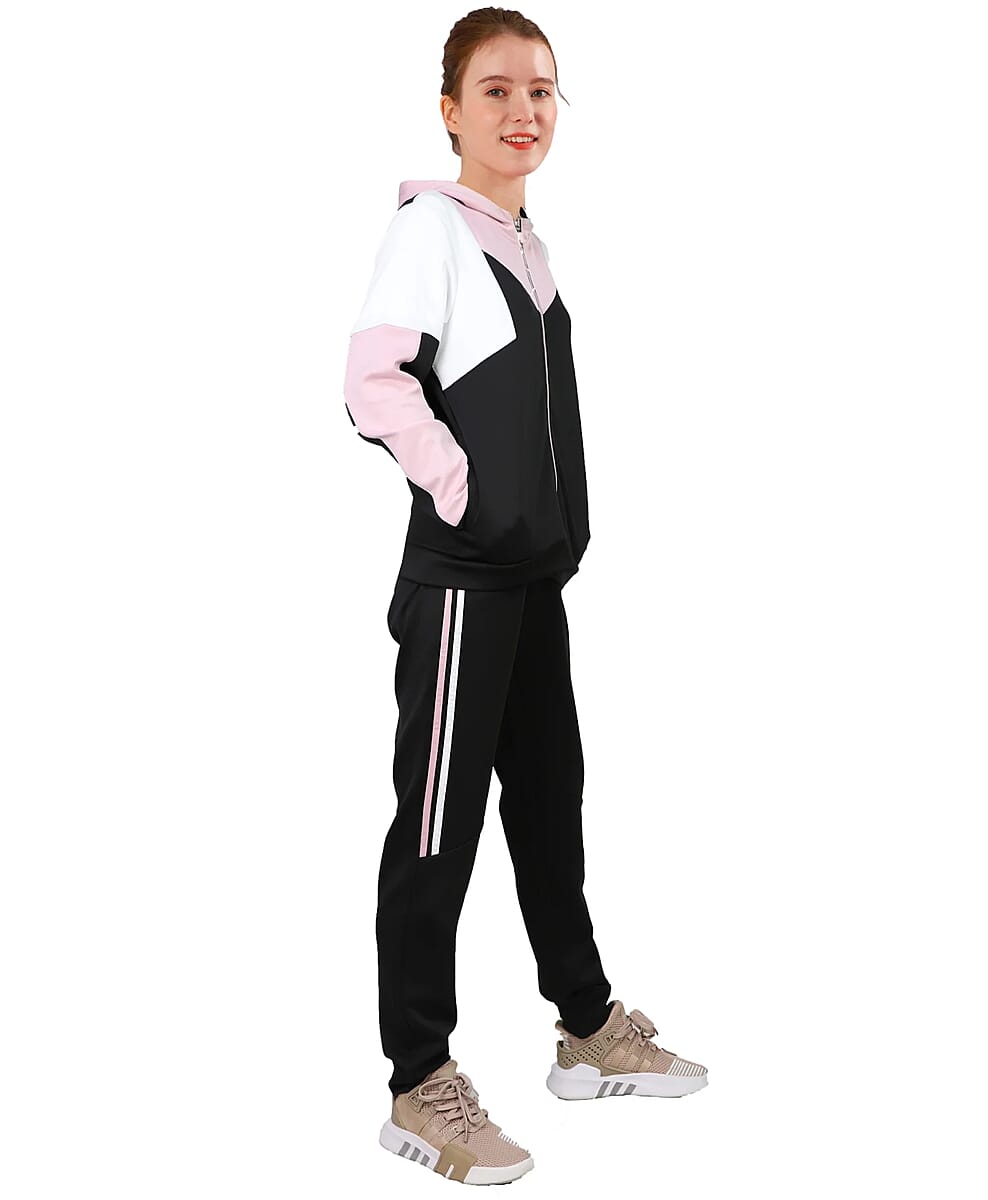 HANTON Black Athletic Jogger Set - L image number 3
