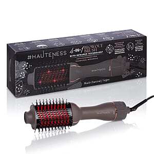 Hauteness 4 in 1 Blowout Brush Hair Dryer with Infrared Technology - Black