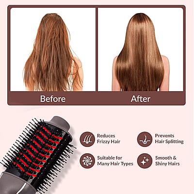 Hauteness 4 in 1 Blowout Brush Hair Dryer with Infrared Technology - Black