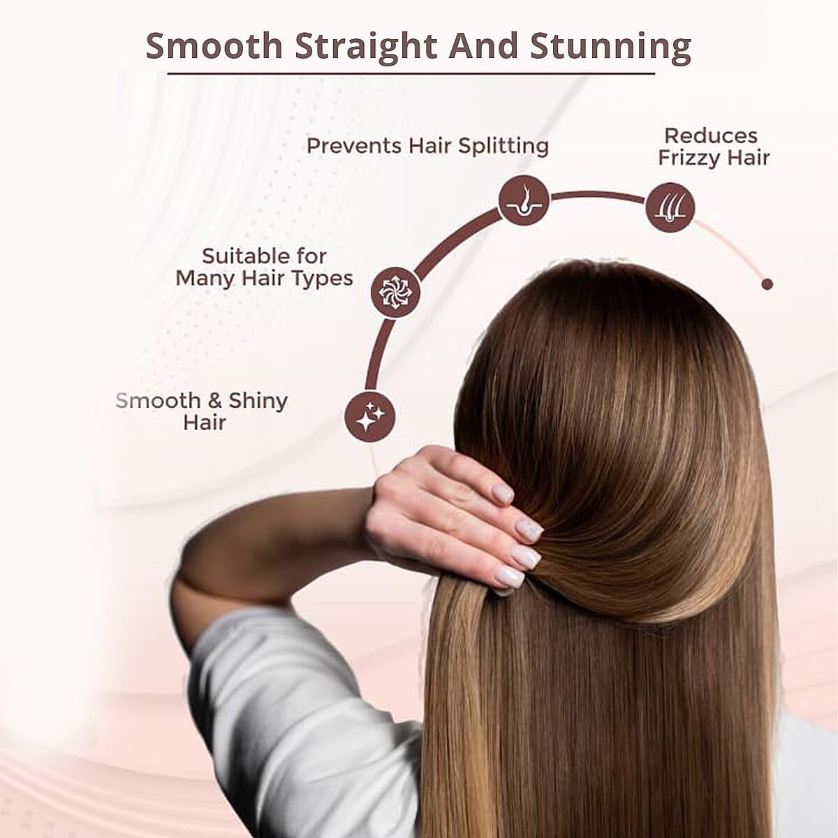 Hauteness 4 in 1 Blowout Brush Hair Dryer with Infrared Technology - Black image number 5