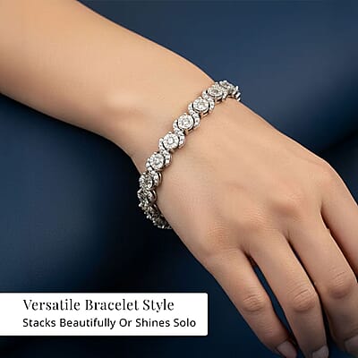 White Diamond 1.00 ctw Bracelet in Sterling Silver (7.25 In)