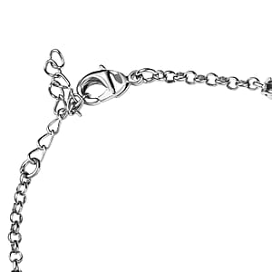 EverTrue Mozambique Garnet 4.10 ctw Bracelet in 18K YG Plated and Platinum Bond (6.50-1.50In)