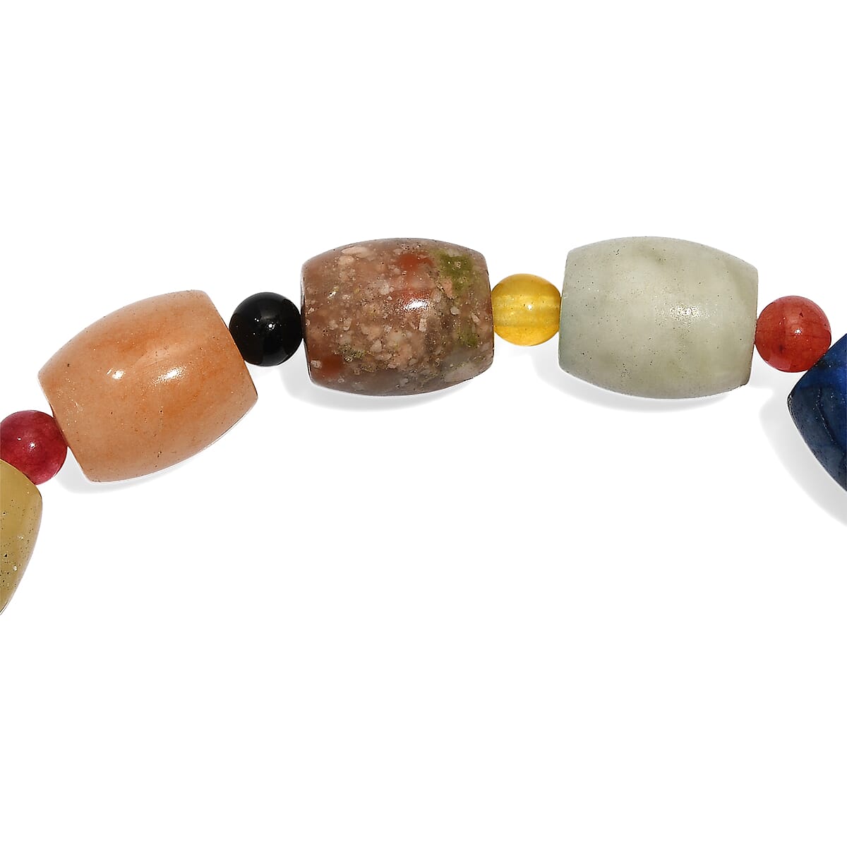 Multi Gemstone 110.15 ctw Beaded Stretch Bracelet image number 2