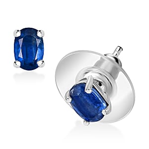 D'Joy Premium Kashmir Kyanite 1.20 ctw Starborn Echoes Earrings in Rhodium Over Sterling Silver 