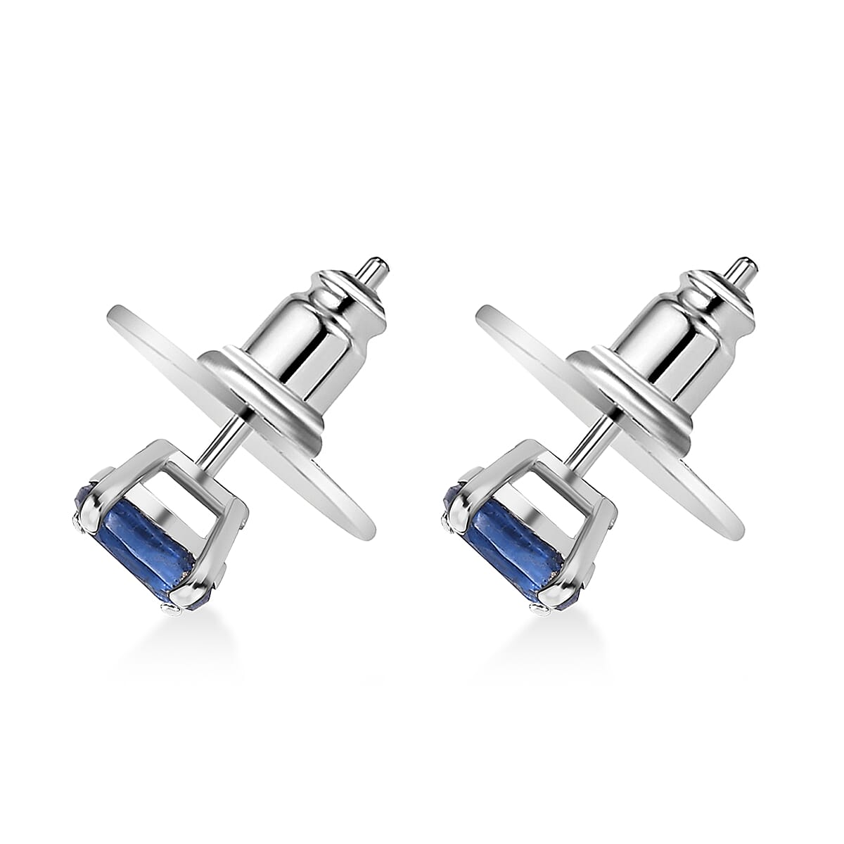 D'Joy Premium Kashmir Kyanite 1.20 ctw Starborn Echoes Earrings in Rhodium Over Sterling Silver  image number 3