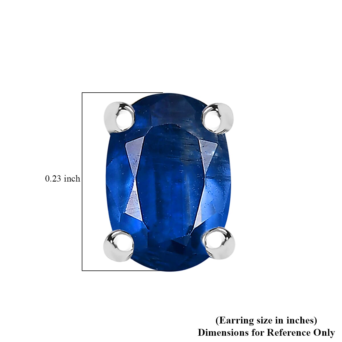 D'Joy Premium Kashmir Kyanite 1.20 ctw Starborn Echoes Earrings in Rhodium Over Sterling Silver  image number 4