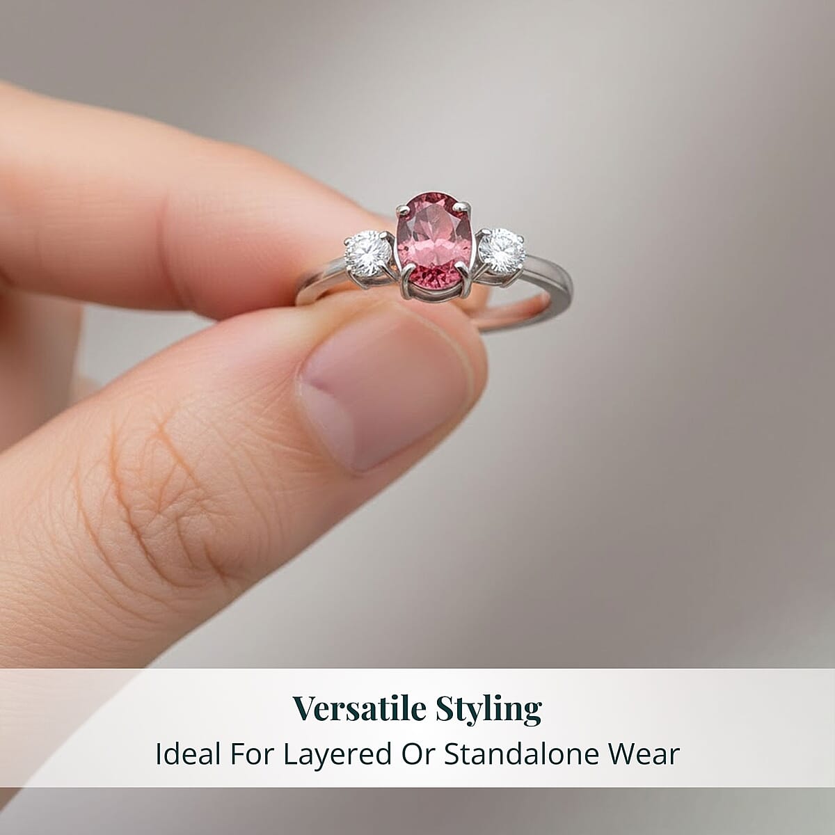 Premium Color Change Garnet and G-H SI Luxuriant Lab Grown Diamond 1.20 ctw Ring in Rhodium Over Sterling Silver (Size 9.0) image number 4