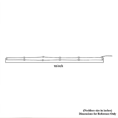 Luxuriant Lab Grown Diamond SI 1.00 ctw Station Necklace in Rhodium Over Sterling Silver 18 Inches