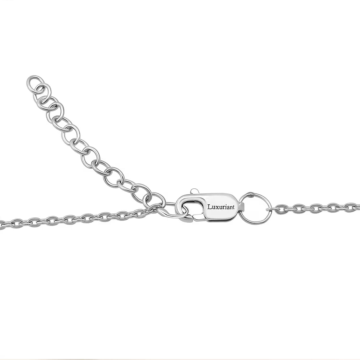 Luxuriant Lab Grown Diamond SI 1.00 ctw Station Necklace in Rhodium Over Sterling Silver 18 Inches