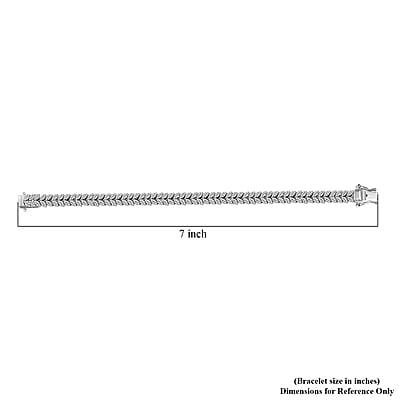 D'Joy Diamond 2.50 ctw Frozen Leaf Bracelet in Rhodium Over Sterling Silver (6.50 In)