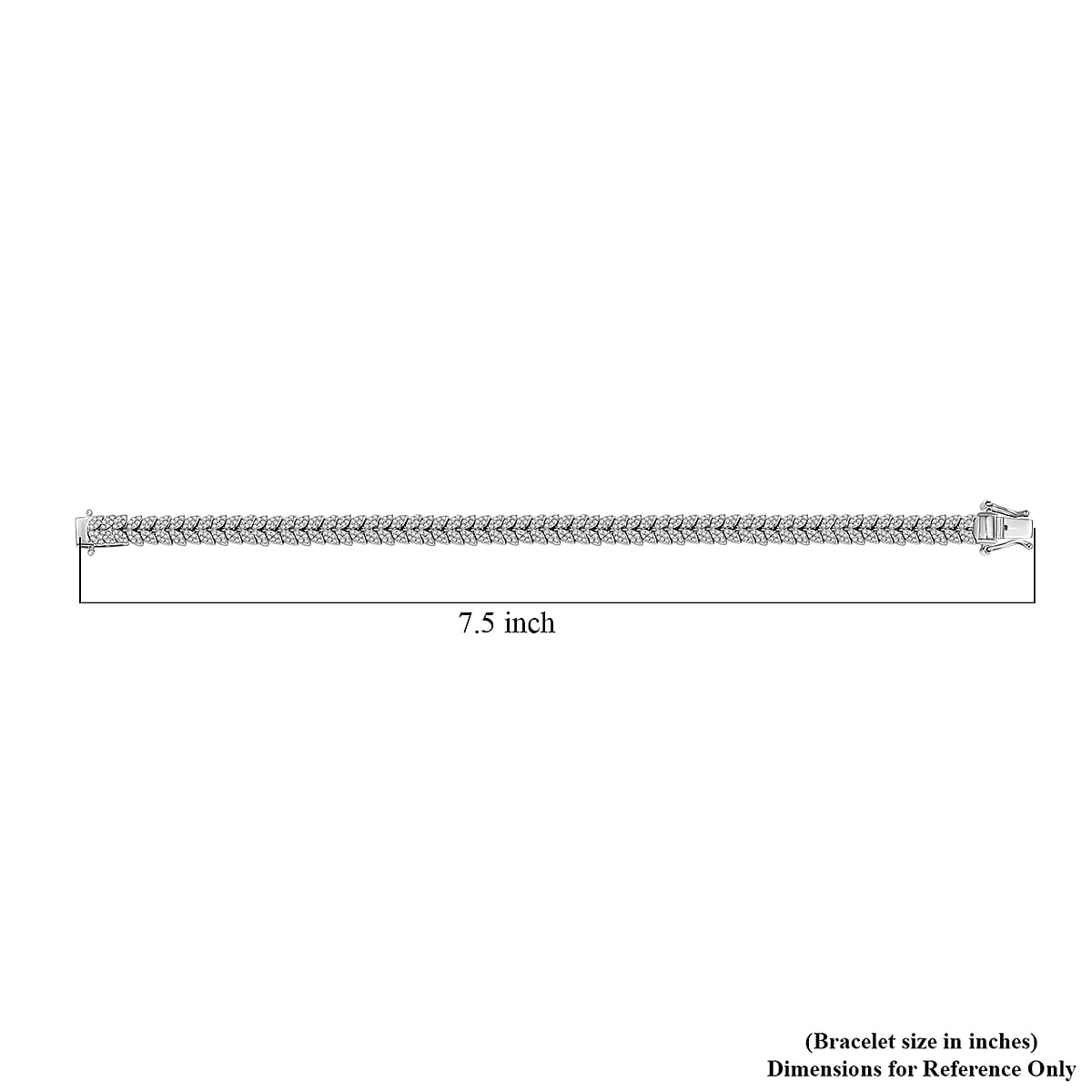 D'Joy Diamond 2.50 ctw Frozen Leaf Bracelet in Rhodium Over Sterling Silver (7.25 In) image number 4