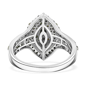 D'Joy Multi Diamond 1.00 ctw Ring in Platinum Over Sterling Silver (Size 7.5) 