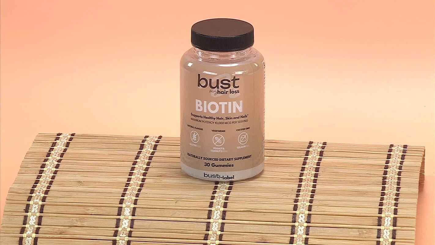 Bust My Hair Loss Biotin- Healthy Hair, Skin & Nails Dietary Supplement (30 Gummies)