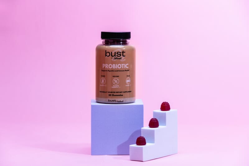 Bust My Bloat Probiotic- Digestive & Immune Health Dietary Supplement (30 Gummies) (Ships in 3-5 Business Days)