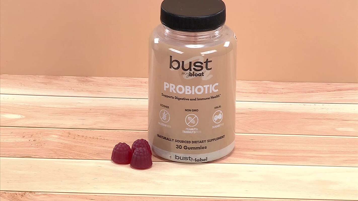 Bust My Bloat Probiotic- Digestive & Immune Health Dietary Supplement (30 Gummies) (Ships in 3-5 Business Days)
