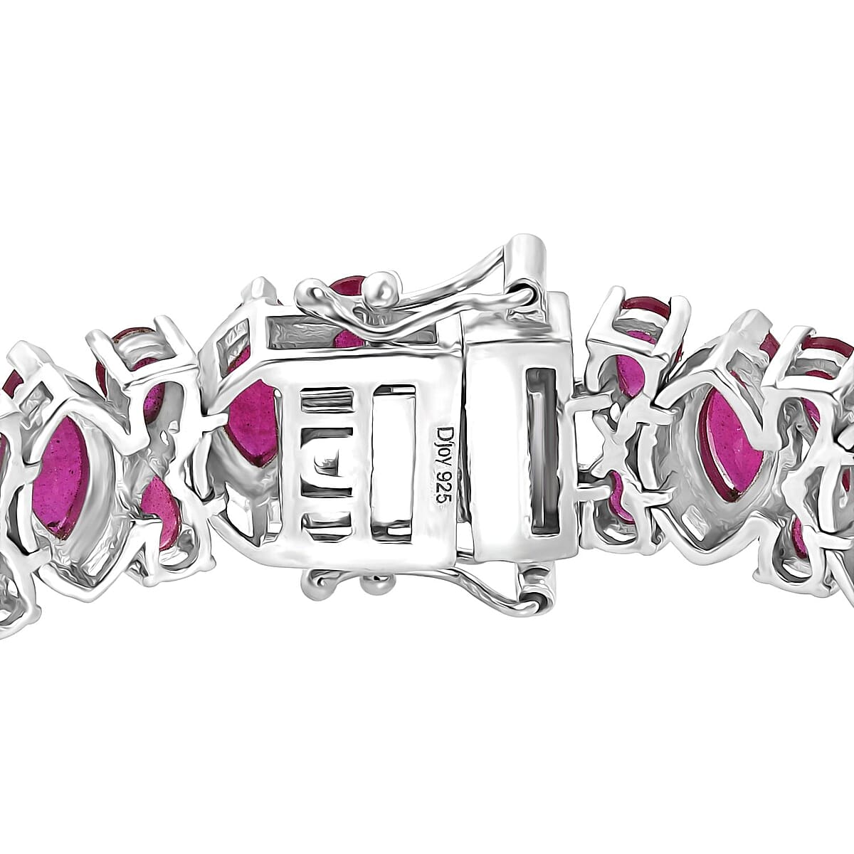 D'Joy Niassa Ruby (FF) 33.50 ctw Royal Lineage Bracelet in Rhodium Over Sterling Silver (7.25 In) image number 3