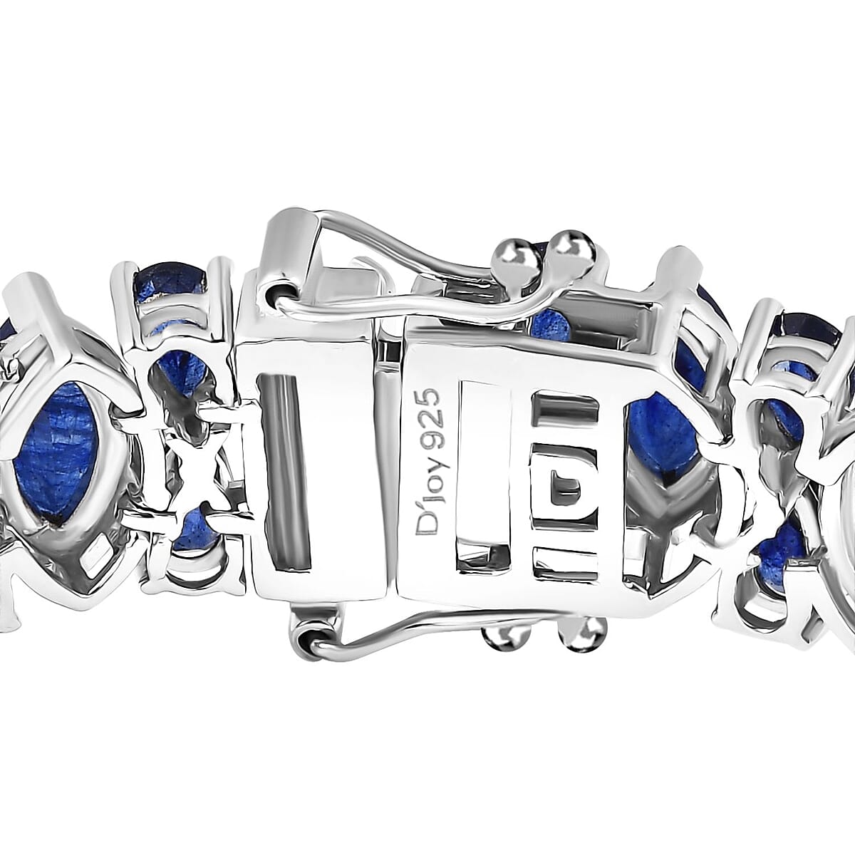 D'Joy Masoala Sapphire (D) 35.75 ctw Floral Vines Bracelet in Rhodium Over Sterling Silver (7.25 In) image number 3