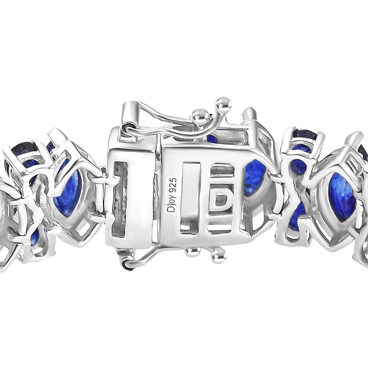 D'Joy Masoala Sapphire (D) 33.50 ctw Floral Vines Bracelet in Rhodium Over Sterling Silver (6.50 In) image number 3