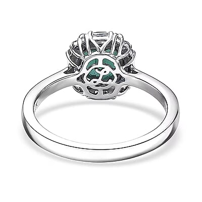 Certified & Appraised Luxoro AAA Pirineu Lagoon Tourmaline and Diamond I2 1.90 ctw Ring in 10K White Gold (Size 5.0)