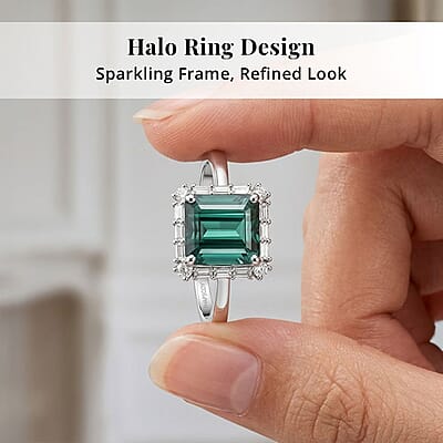 Certified & Appraised Rhapsody AAAA Pirineu Lagoon Tourmaline and E-F VS Diamond 2.37 ctw Ring in 950 Platinum (Size 7.0)