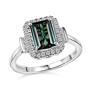 Certified & Appraised Rhapsody AAAA Lagoon Tourmaline and E-F VS Diamond 1.81 ctw Ring in 950 Platinum (Size  6.0)  5.45 Grams