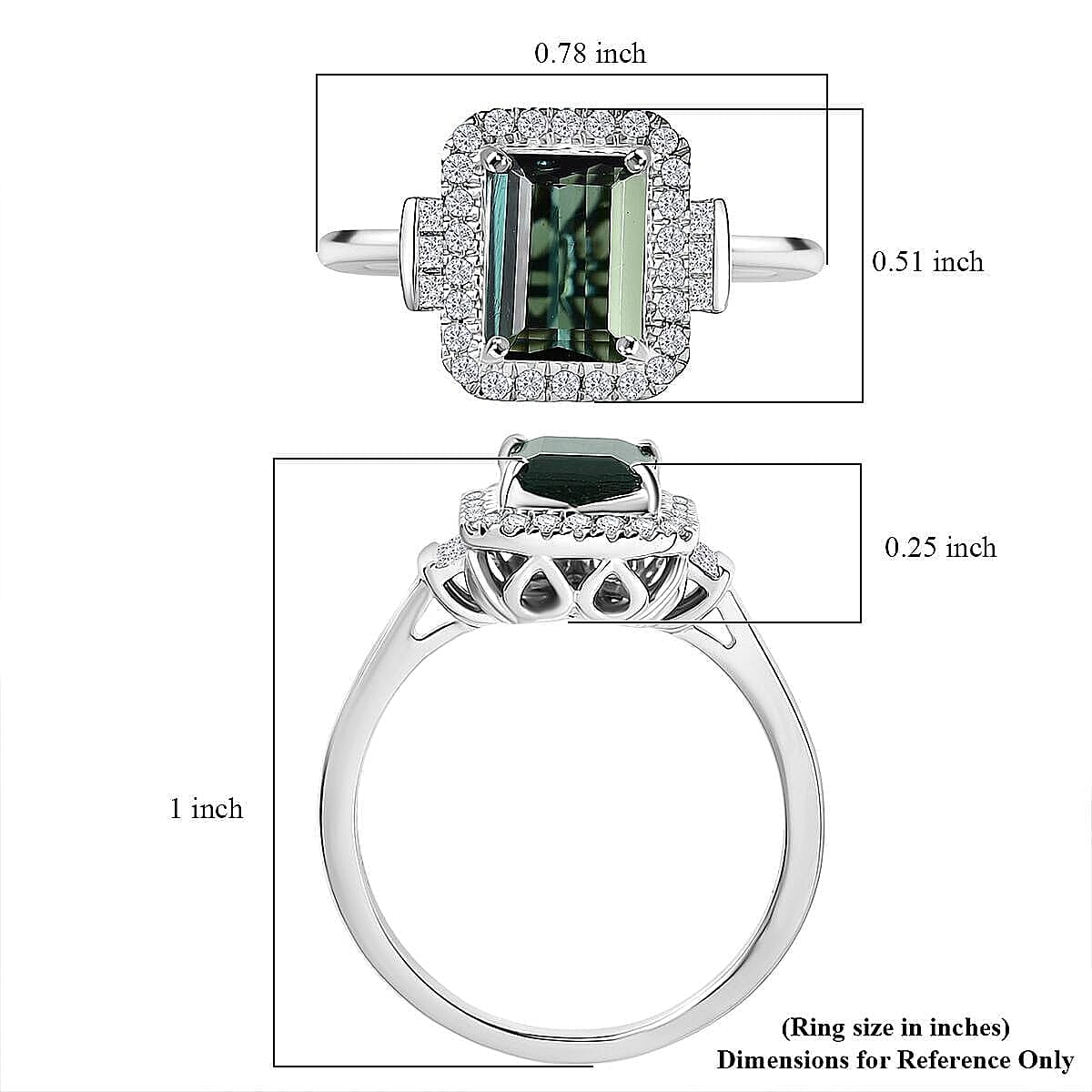 Certified & Appraised Rhapsody AAAA Lagoon Tourmaline and E-F VS Diamond 1.81 ctw Ring in 950 Platinum (Size  6.0)  5.45 Grams image number 5