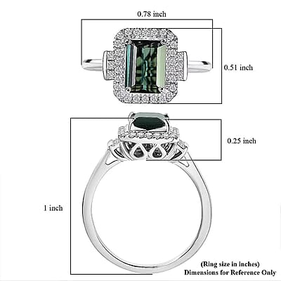 Certified & Appraised Rhapsody AAAA Lagoon Tourmaline and E-F VS Diamond 1.81 ctw Ring in 950 Platinum (Size  6.0)  5.45 Grams