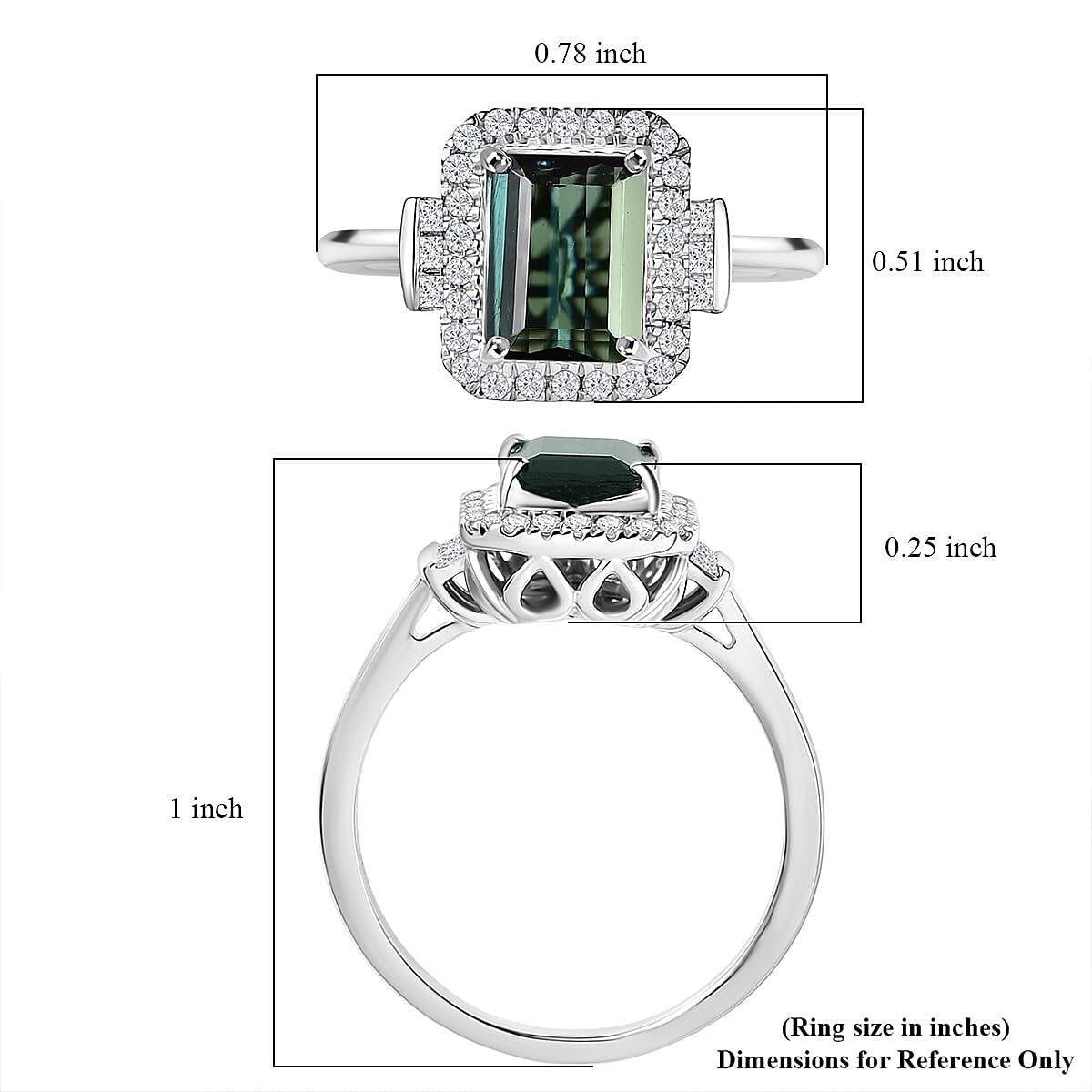 Certified & Appraised Rhapsody AAAA Lagoon Tourmaline and E-F VS Diamond 1.81 ctw Ring in 950 Platinum (Size 7.0) 5.45 Grams image number 5