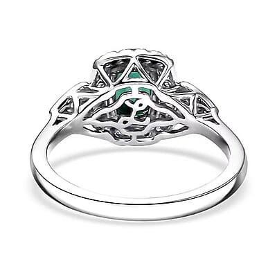 Certified and Appraised Luxoro AAA Pirineu Lagoon Tourmaline, Paraiba Tourmaline and I2 Diamond 1.11 ctw Ring in 10K White Gold (Size 6.0)