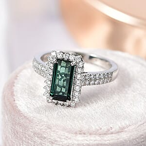 Certified & Appraised Rhapsody AAAA Pirineu Lagoon Tourmaline and Diamond E-F VS 2.68 ctw Ring in 950 Platinum (Size 8.0) 7 Grams