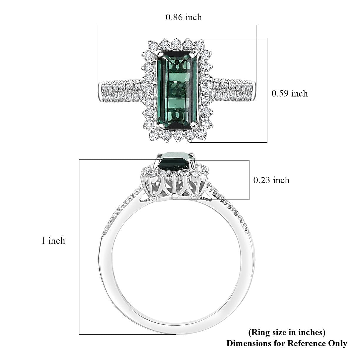 Certified Rhapsody AAAA Pirineu Lagoon Tourmaline, Diamond Ring in 950 Platinum 2.68 ctw (Size 8.0) image number 5