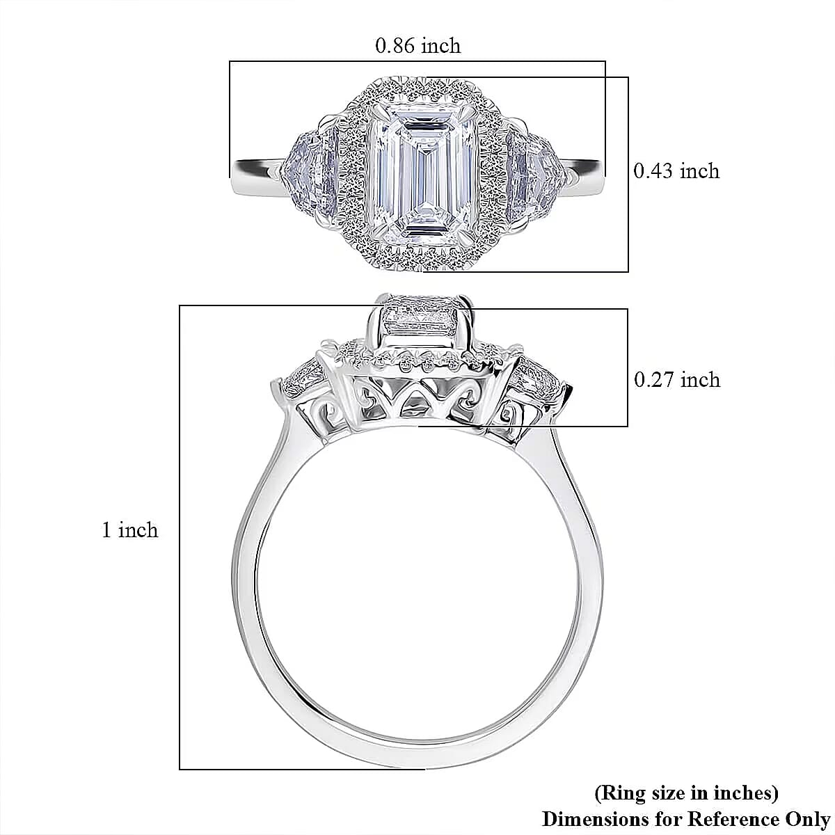 IGI Certified Luxuriant Lab Grown Diamond E-F VS 2.00 ctw Ring in 950 Platinum (Size 5.5) 5.75 Grams image number 6