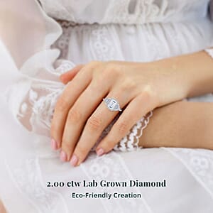 IGI Certified Luxuriant Lab Grown Diamond E-F VS 2.00 ctw Ring in 950 Platinum (Size 9.5) 5.75 Grams