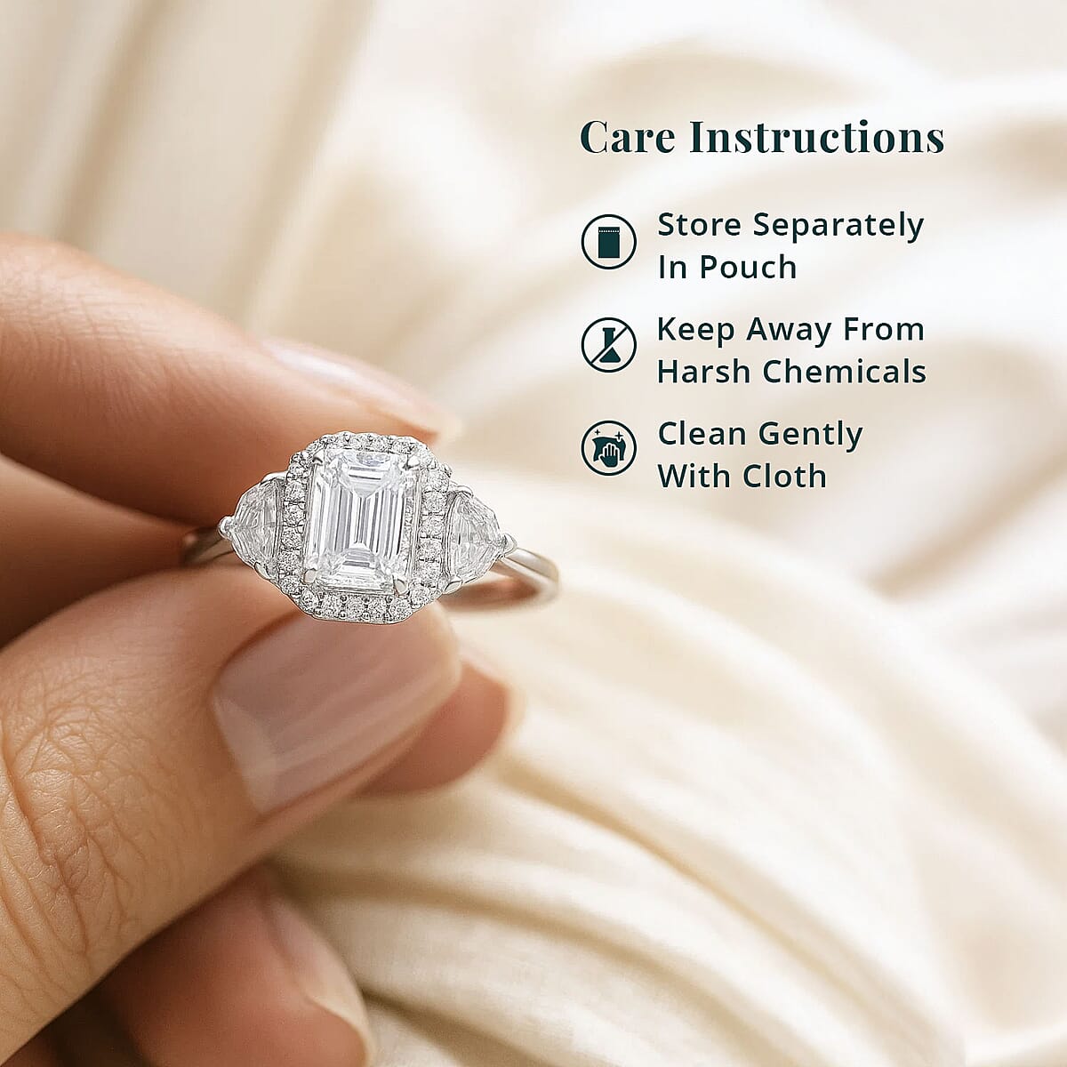 IGI Certified Luxuriant Lab Grown Diamond E-F VS 2.00 ctw Ring in 950 Platinum (Size 9.5) 5.75 Grams image number 5