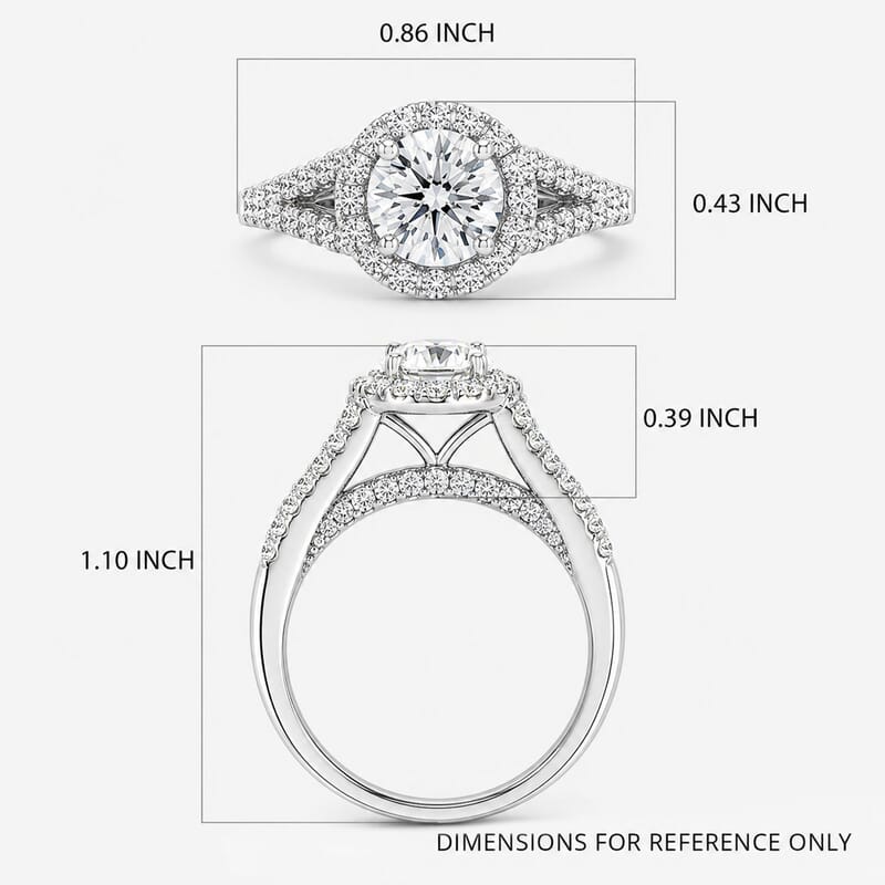 Luxuriant Lab Grown Diamond E-F VS 1.50 ctw Ring in Rhodium Over Sterling Silver (Size 10.0)