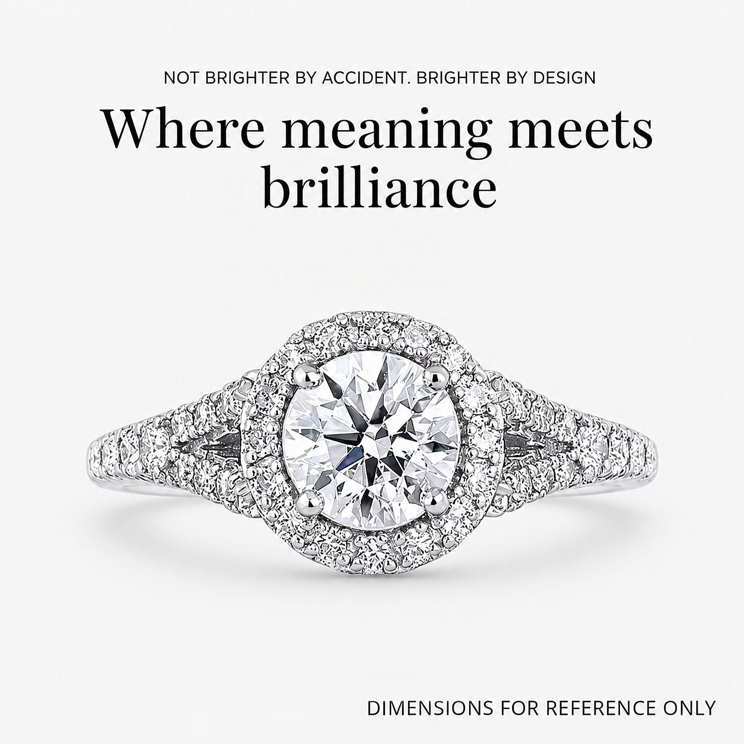 Luxuriant Lab Grown Diamond E-F VS 1.50 ctw Ring in Rhodium Over Sterling Silver (Size 8.0)