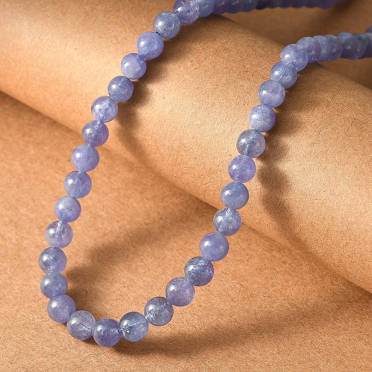 Tanzanite 145.00 ctw Beaded Necklace in Rhodium Over Sterling Silver 18 Inches image number 1