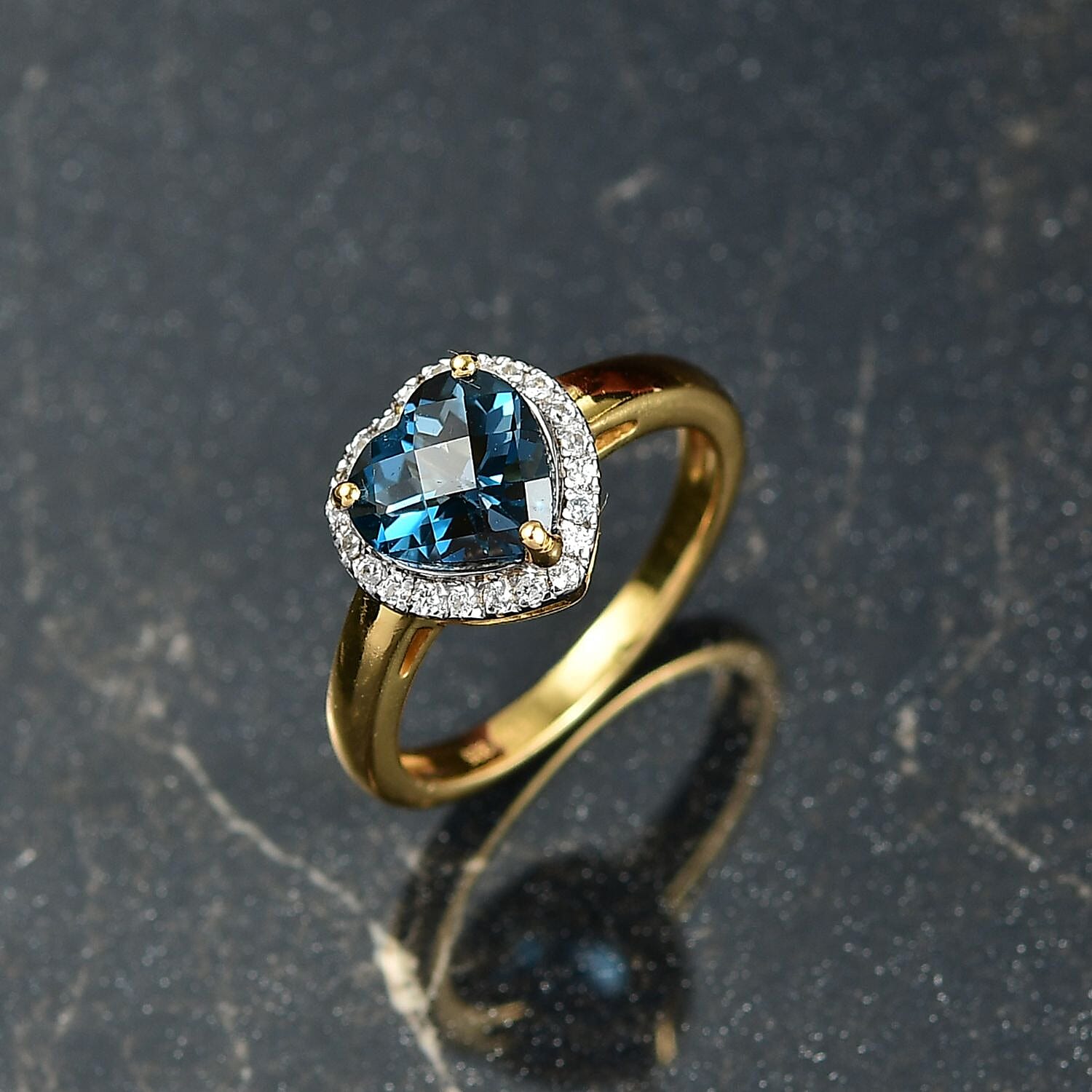 Premium London Blue Topaz 2.32 ctw Ring in Sterling Silver (Size 11.50)