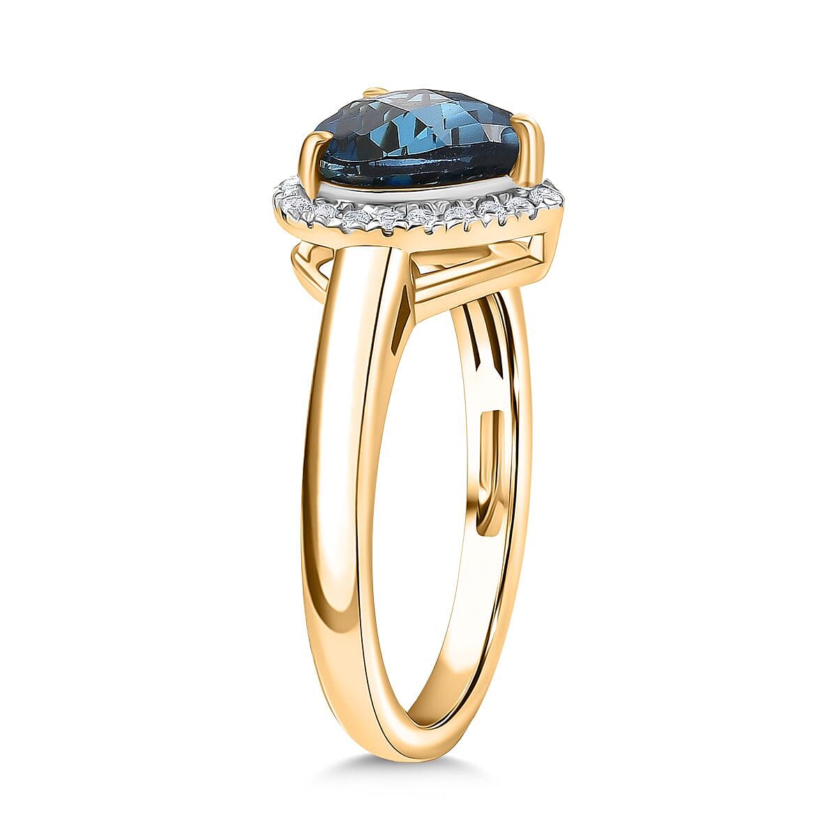 Premium London Blue Topaz 2.32 ctw Ring in Sterling Silver (Size 11.50)