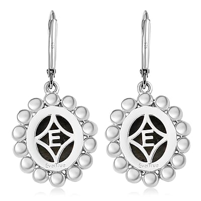 EverTrue AAA Malagasy Labradorite, Freshwater Pearl Earrings in Platinum Bond 7.80 ctw