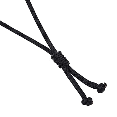 Natural Black Jade 125.00 ctw Carved Dragon Pendant with Black Cord Necklace 28 Inches
