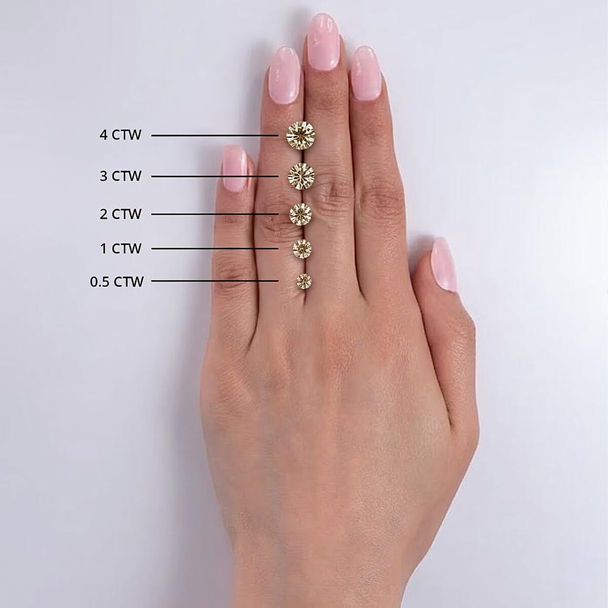 Luxoro Natural Champagne Diamond I2 1.00 ctw Solitaire Ring in 10K Rose Gold (Size 9.0) image number 6