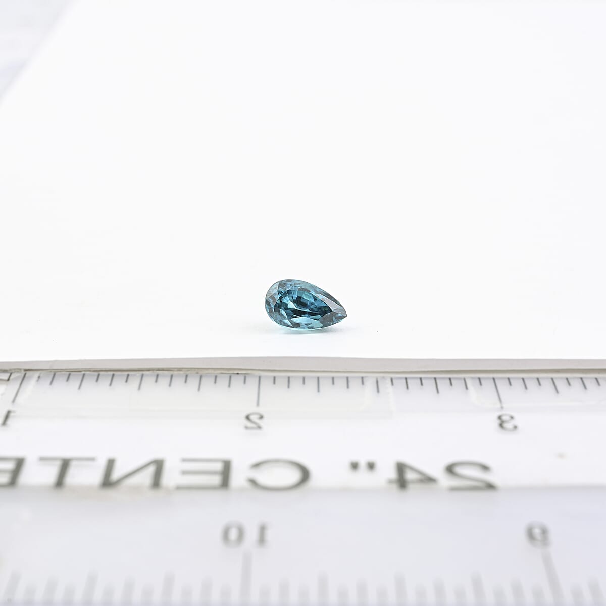 AAAA Blue Zircon (Pear Free Size) 4.00 ctw image number 4