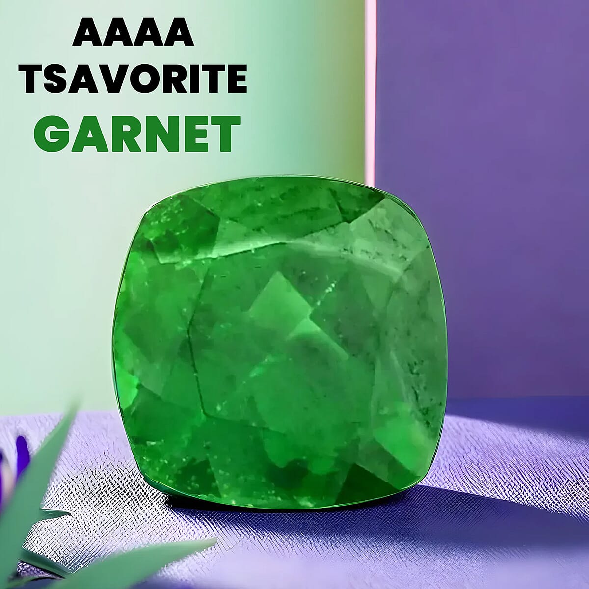 Certified and Appraised AAAA Tsavorite Garnet (Cush Free Size) 1.00 ctw image number 2