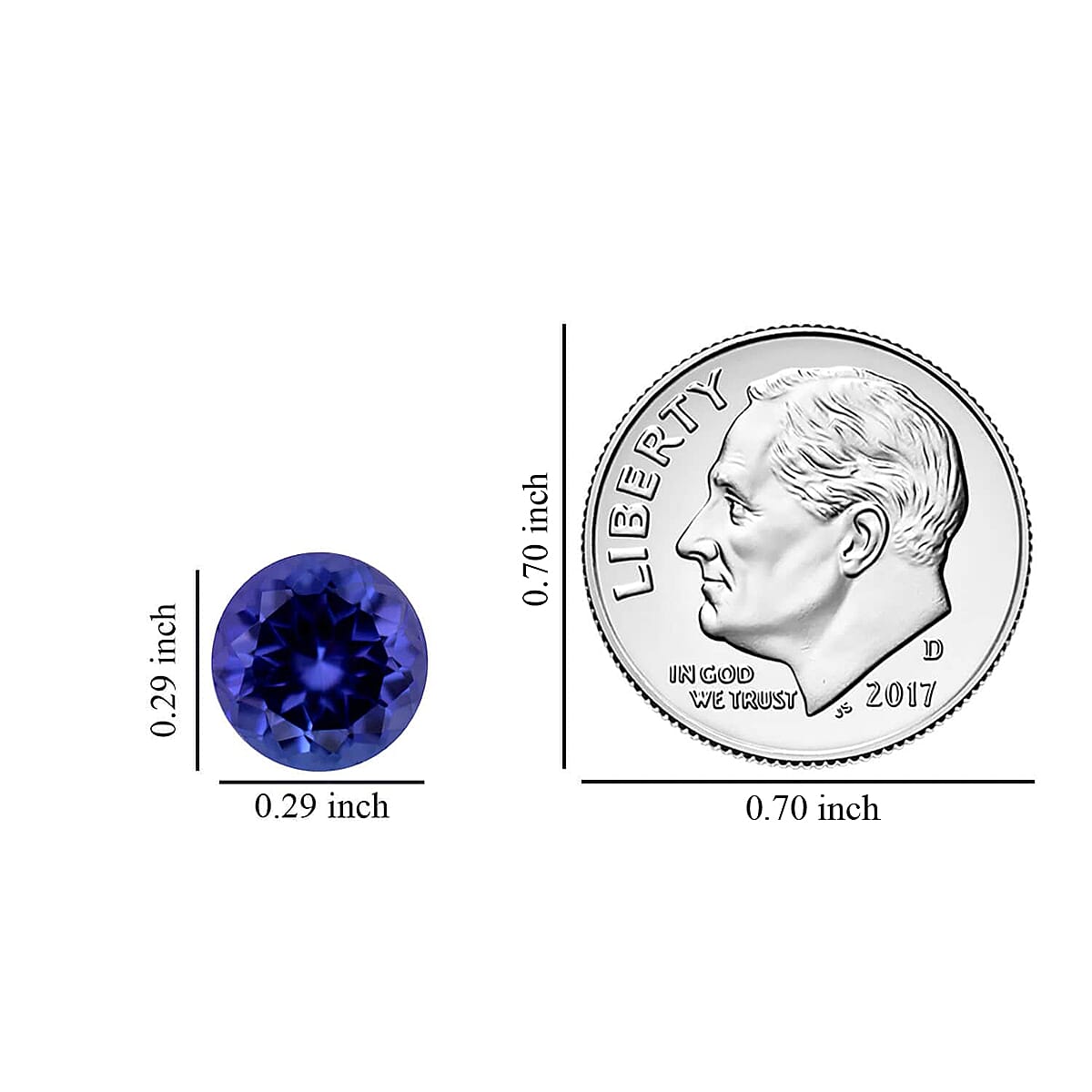 AAAA Tanzanite (Rnd 7.5 mm) 1.60 ctw image number 3