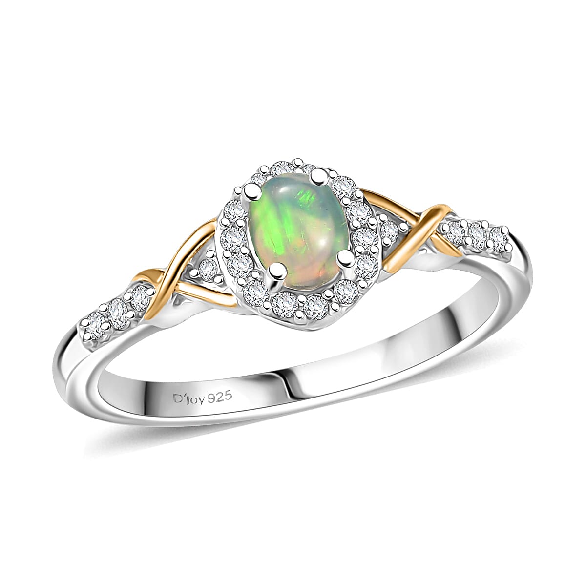 Platinum Opal Rings