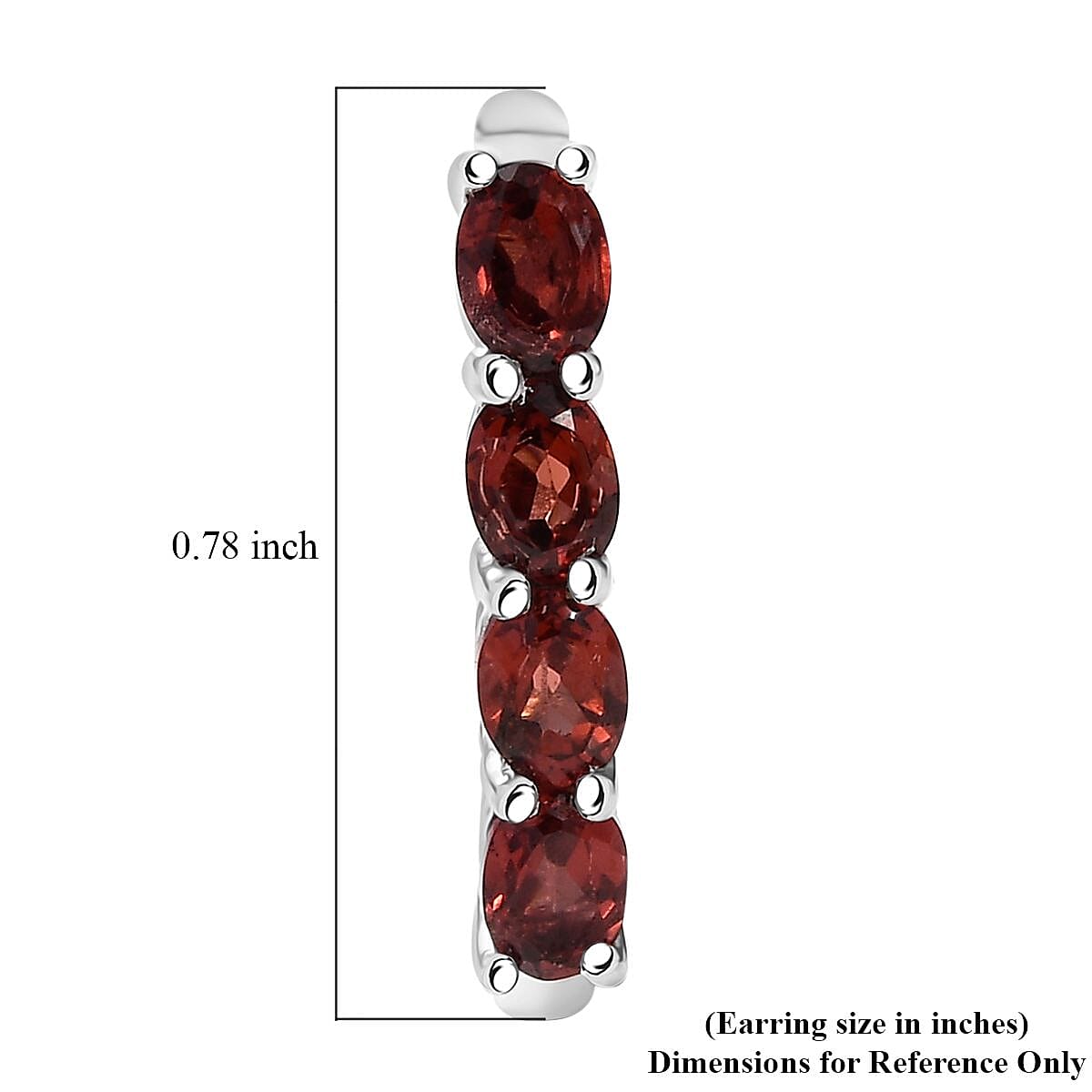 D'Joy Mozambique Garnet Earrings in Rhodium Over Sterling Silver 1.80 ctw image number 5